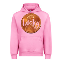 Fuchsia Pink Cute Good Luck Gift - Lucky Penny Urban Hoodie - Craftify