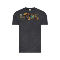 Vintage Black Western mini black highland calf Vintage Tee - RanaPortraitStore
