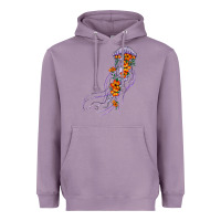 Lavender light purple jellyfish and floral Heavyweight Hoodie - BarkalooDesign