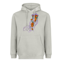 Moon Dust light purple jellyfish and floral Heavyweight Hoodie - BarkalooDesign