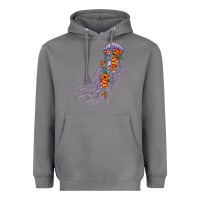 Storm light purple jellyfish and floral Heavyweight Hoodie - BarkalooDesign