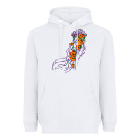 White light purple jellyfish and floral Heavyweight Hoodie - BarkalooDesign