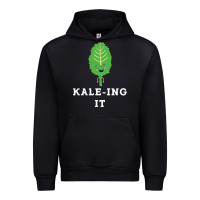 Black kaleing it kale art for vegans vegetarians Urban Hoodie - Craftify