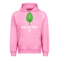Fuchsia Pink kaleing it kale art for vegans vegetarians Urban Hoodie - Craftify