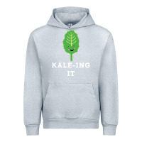 Heather Grey kaleing it kale art for vegans vegetarians Urban Hoodie - Craftify