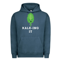 Pigment Midnight Navy kaleing it kale art for vegans vegetarians Urban Hoodie - Craftify
