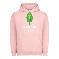 Pigment Salmon kaleing it kale art for vegans vegetarians Urban Hoodie - Craftify