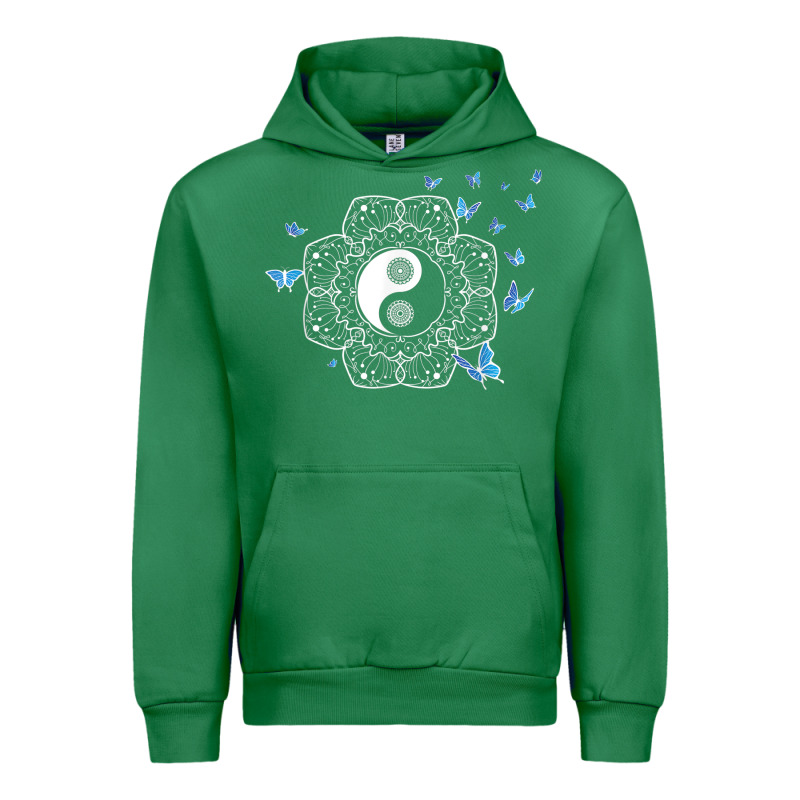 Yin Yang With Butterflies Ancient Chinese Yin Yang Urban Hoodie by Craftify | Teevron