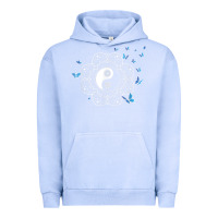 Pigment Grape Ice yin yang with butterflies ancient chinese yin yang Urban Hoodie - Craftify