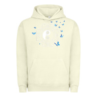 Pigment Pistachio yin yang with butterflies ancient chinese yin yang Urban Hoodie - Craftify