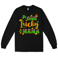 Black One lucky Mama St. Patrick's Day Long Sleeve Tee - CowGirlArtShop