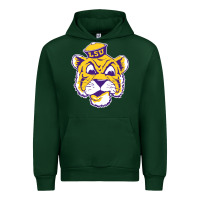 Forest Green Vintage Louisiana State Tiger Mascot Urban Hoodie - Craftify