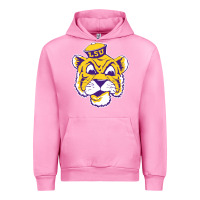 Fuchsia Pink Vintage Louisiana State Tiger Mascot Urban Hoodie - Craftify