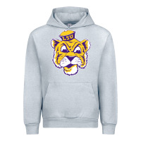Heather Grey Vintage Louisiana State Tiger Mascot Urban Hoodie - Craftify