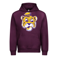 Mauve Wine Vintage Louisiana State Tiger Mascot Urban Hoodie - Craftify