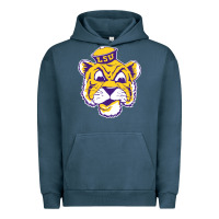 Pigment Midnight Navy Vintage Louisiana State Tiger Mascot Urban Hoodie - Craftify