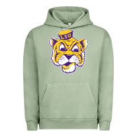 Pigment Oil Green Vintage Louisiana State Tiger Mascot Urban Hoodie - Craftify