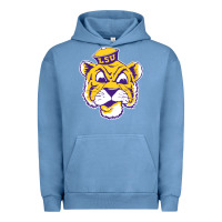 Pigment Pebble Blue Vintage Louisiana State Tiger Mascot Urban Hoodie - Craftify