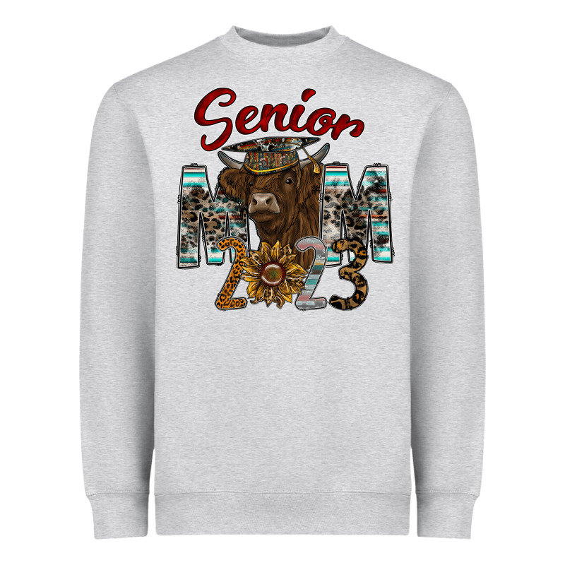 Senior Mom 2023 Heavyweight Sweatshirt by CowhideDigitalArt | Teevron