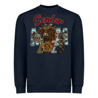 Navy Senior Mom 2023 Heavyweight Sweatshirt - CowhideDigitalArt