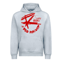 Heather Grey red rocker music Urban Hoodie - Craftify