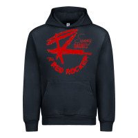 Navy red rocker music Urban Hoodie - Craftify