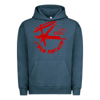 Pigment Midnight Navy red rocker music Urban Hoodie - Craftify