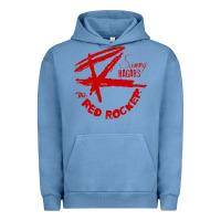 Pigment Pebble Blue red rocker music Urban Hoodie - Craftify