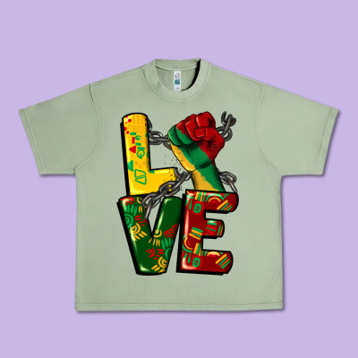Love Juneteenth Urban Heavy Tee Designed By Cowgirlartshop