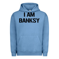 Pigment Pebble Blue i am banksy Urban Hoodie - Craftify