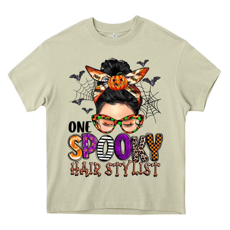 One Spooky Hair Stylist Heavy Core Tee by BarkalooDesign | Teevron