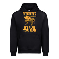Black bee beekeeper if i run you run bumble bee humour 449 hive beekeeping Urban Hoodie - Craftify