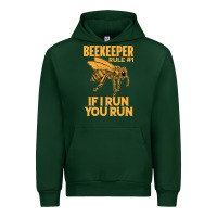 Forest Green bee beekeeper if i run you run bumble bee humour 449 hive beekeeping Urban Hoodie - Craftify