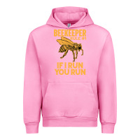 Fuchsia Pink bee beekeeper if i run you run bumble bee humour 449 hive beekeeping Urban Hoodie - Craftify