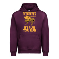 Mauve Wine bee beekeeper if i run you run bumble bee humour 449 hive beekeeping Urban Hoodie - Craftify