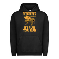 Pigment Black bee beekeeper if i run you run bumble bee humour 449 hive beekeeping Urban Hoodie - Craftify