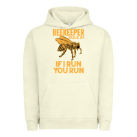 Pigment Pistachio bee beekeeper if i run you run bumble bee humour 449 hive beekeeping Urban Hoodie - Craftify
