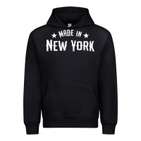 Black Made In New York NY City NYC New Yorker My Home State Pride Premium T- Urban Hoodie - Craftify