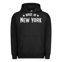 Pigment Black Made In New York NY City NYC New Yorker My Home State Pride Premium T- Urban Hoodie - Craftify