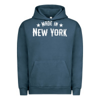 Pigment Midnight Navy Made In New York NY City NYC New Yorker My Home State Pride Premium T- Urban Hoodie - Craftify