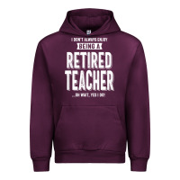 Mauve Wine Retired Teacher Urban Hoodie - Craftify