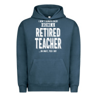 Pigment Midnight Navy Retired Teacher Urban Hoodie - Craftify