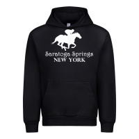 Black Saratoga Springs New York Horse Racing Jockey Urban Hoodie - Craftify