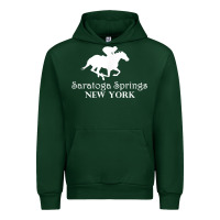 Forest Green Saratoga Springs New York Horse Racing Jockey Urban Hoodie - Craftify