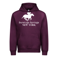 Mauve Wine Saratoga Springs New York Horse Racing Jockey Urban Hoodie - Craftify