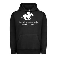 Pigment Black Saratoga Springs New York Horse Racing Jockey Urban Hoodie - Craftify