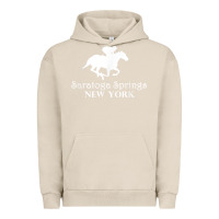 Pigment French Oak Saratoga Springs New York Horse Racing Jockey Urban Hoodie - Craftify