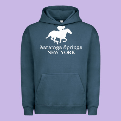 Saratoga Springs New York Horse Racing Jockey Urban Hoodie Designed By Craftify