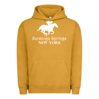 Pigment Peanut Butter Saratoga Springs New York Horse Racing Jockey Urban Hoodie - Craftify