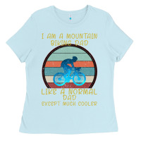 Baby Blue I Am A Mountain Biking Dad Ladies Tee - Bettercallsaul